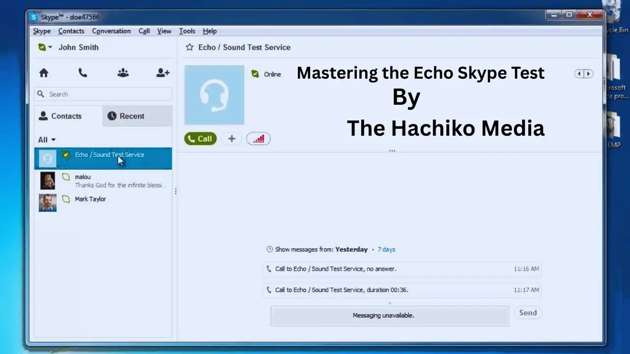 Echo Skype Test